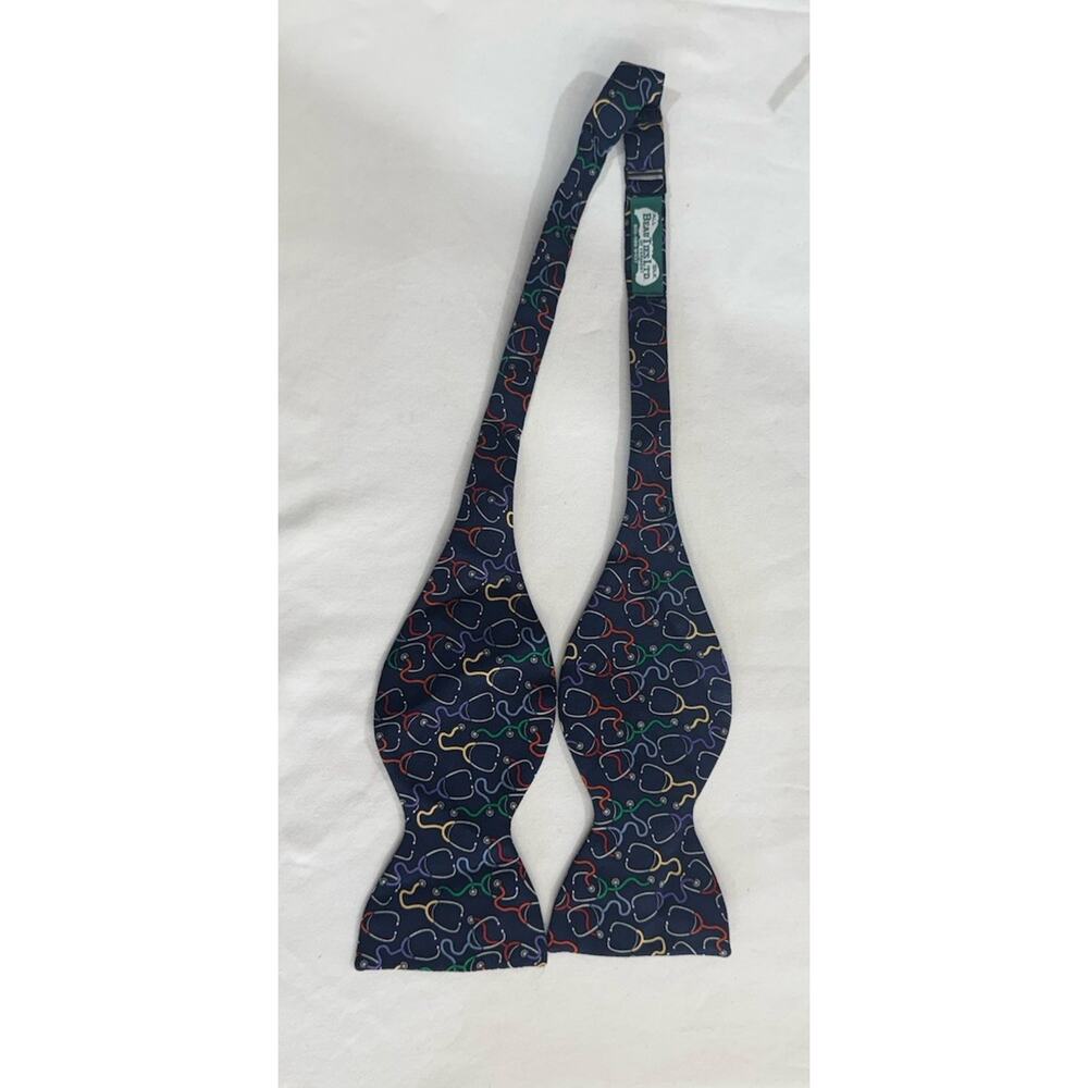 Stethoscopes, Puppies, W. Kimble—Bow Self Tie Silk Lot Of 3 Beau Ties Ltd VT